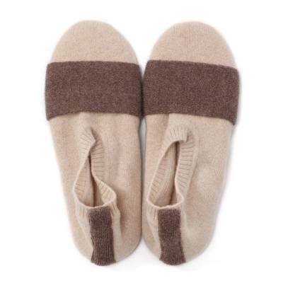 China Comfortable Cashmere Shoes Cashmere Knitted Shoes Bedroom Home Slippers For Women for sale