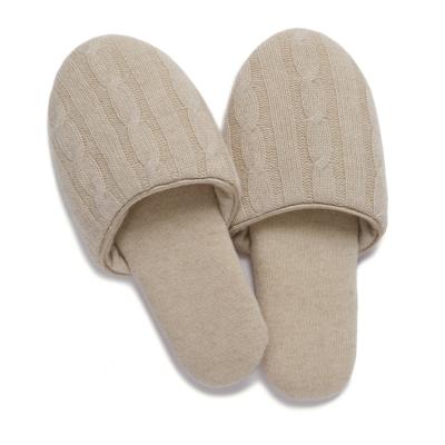 China Floor Slippers Warm Cashmere Wood Indoor Slippers Cashmere Casual Comfortable Home Shoes for sale