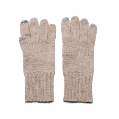 China Latest Design Striped Female 100% Pure Cashmere Knit Gloves For Women for sale