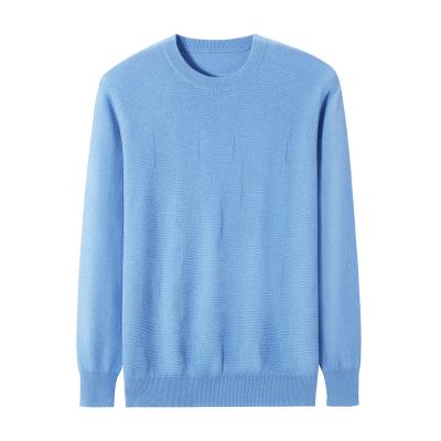 China Autumn and winter leisure home men's wool anti-shrink pure knitted sweater for sale