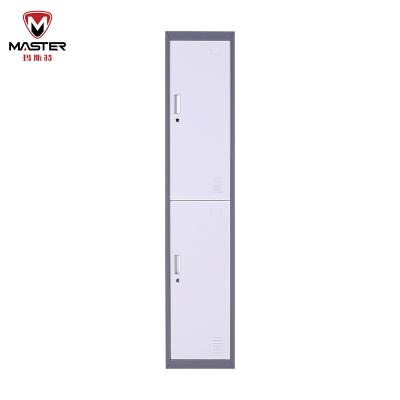 China Modern Simple Steel Furniture Loker 2 Door High Furniture Locker Customized Colors For Clothes Electronic Powder Coating for sale