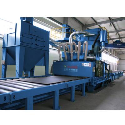 China Exterior Building Material Stores Q69 Profile Cleaning Steel Plate Shot Blasting Machine for sale