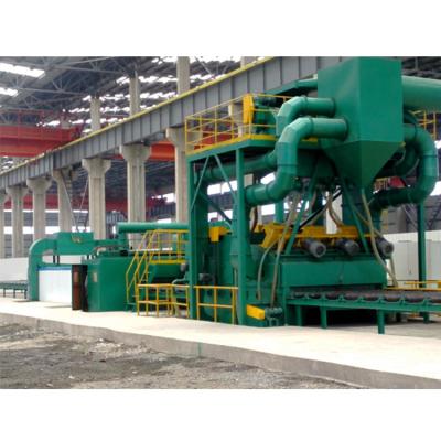 China Building Material Stores Q69 Large Profile Shot Blasting Machine For Steel Plate for sale