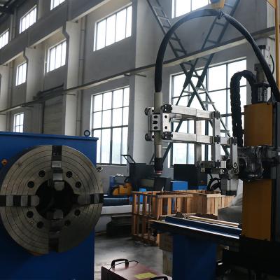 China 12000mm (according to customer requirement) 3D cnc plasma pipe cutting machine automatic plasma pipe flame cutting machine maker for sale