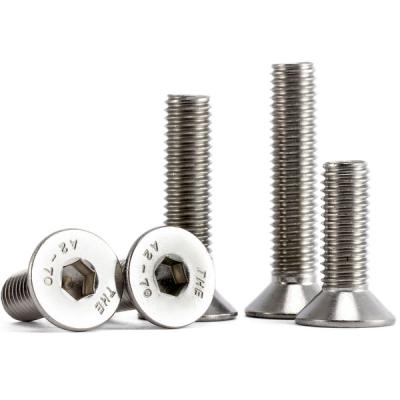 China Stainless Steel Self Flat Drilling Screws Metric Cross Countersunk Countersunk Head Screws Din 965 Hexagon Socket Thin Flat Head Machine Screws for sale