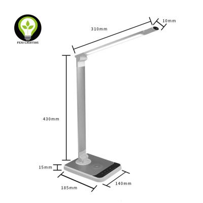 China Modern Wireless Charging LED Desk Lamp with Hand Scope Sensor and Color Charger Adjustable Wireless Power 5W and 10W for sale