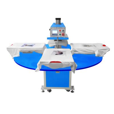 China Automatic Brand New Original Shirt Printing Swirl 4 Stations Automatic Heat Press Machine for sale