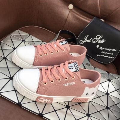 China Fashion Trend Newcomer Wholesale Vulcanized Logo Mujer Ladies Sneakers Rubber Custom Made Casual Simple Women Shoes Fashionable Canvas Shoes Studs for sale