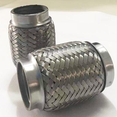 China Automotive High Quality 2.5 Stainless Exhaust System Flexible Pipe Exhaust Joint Connecting To Flange for sale