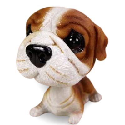 China Miniature Resin Flip Figure Bobblehead Dog Anime Head Decoration Animal Dashboard Car Gift Memorabilia Bobblehead Dog for sale