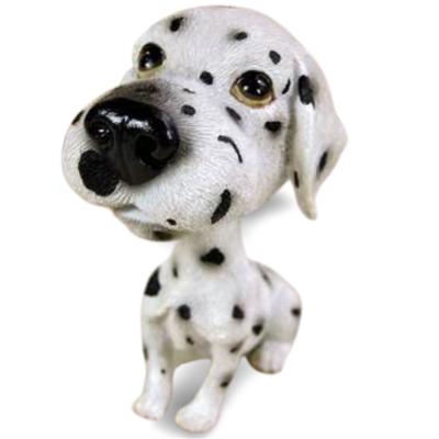 China Europe Resin Model Animal Bobble Head Puppy Car Dashboard Decoration Nodding Head Doll Anime Figure Miniature Bobblehead Dog for sale