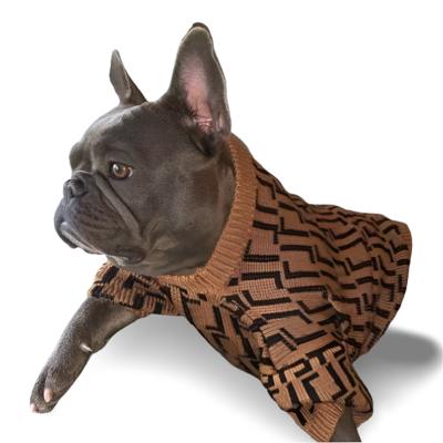 China 2022 New Arrival Designer Pet Coats Coat Luxury Dog Clothes Letter F Drop Ship Sweater Viable Stretchable Dog Jackets for sale