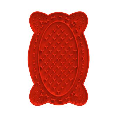 China Hot Sustainable Amazon Satisfy Your Pet Silicone Dog Food Mat With Suction Cup Dog Lick Mat Pet Lick Mat for sale