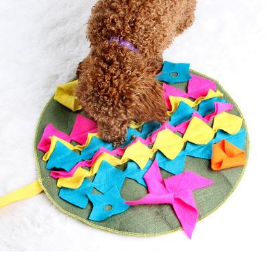 China Wholesale Viable Pet Toy Game Puzzle Carpet Snuffle Mat For Dog Nosework Dog Sniffing Mat for sale