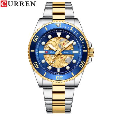 China Luxury Water Resistant Curren 8412 China Men Quartz Watch Elegant Water Proof Band Stainless Steel Business Watch Luminous Concise Set for sale