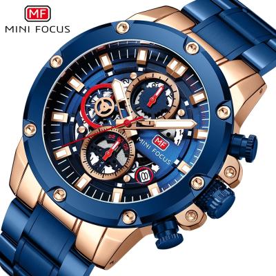 China Blue Luminous Waterproof Men's Mini Focus Chronograph Wrist Watches Mens Luxury Luxury for sale