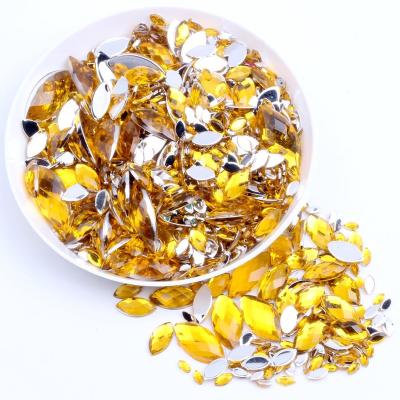 China 5000pcs Flatback 5x10mm Nail Marquise Earth Facets Normal Stickers Colors Acrylic Rhinestone Rhinestone Clothing Accessories for sale