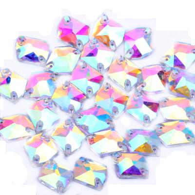 China Hand-sewn glass hand-sewn glass rhinestone special-shaped drill DIY high white flatback drill flash ab quilt for clothing shoes for sale