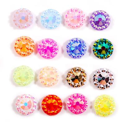 China Flatback 4mm/5mm/6mm Flatback Glue On Resin Jelly AB Color Crystals Applique Rhinestone For Dress Nail Decoration Jewelry Stones for sale