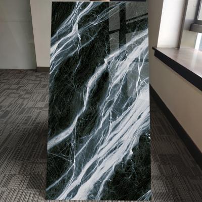 China Europe Bangladesh Big Size Black Porcelain Marble Tile With White Veins Price for sale