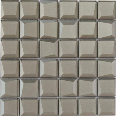 China Parquet 10x10 Square Mosaic Slab Victory Glass Mosaic Price for sale