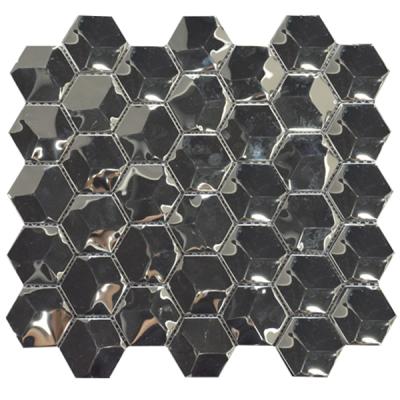 China LS010 parquet deco star metal mosaic slab and luxury gold mosaic for sale