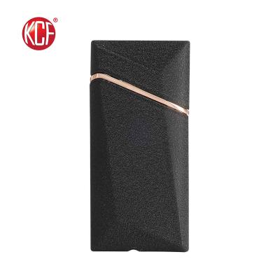 China 2021 Modern Manufacturer Factory Classic Ultra-Thin Black Usb Lighter For Gift for sale