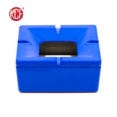 China Factory New CLASSIC Creative Durable Melamine Square Blue Ashtray For Gift for sale