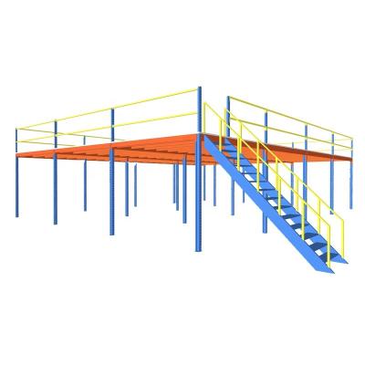 China Professional Corrosion Protection Design Racking Drafting Platform Easily Installed Steel Attic Shelves For Industrial Warehouse Storage Mezzanine for sale