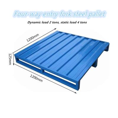 China Heavy Duty Corrosion Protection Logistics Metal Pallet Rack Warehouse Customized Industrial Stacking Steel Pallet Loading 1000~4000kg for sale