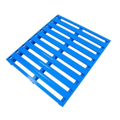 China Hot Selling Dual Type Durable Welded Heavy Duty Industrial Entry Way Rack Pallet Storage Stackable Steel Pallet Warehouse Logistic for sale