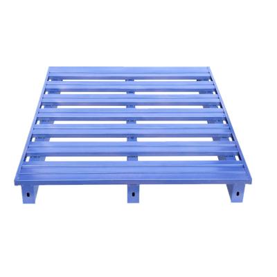 China Corrosion Protection New Product OEM Two Way Heavy Duty Steel Pallet Three Leg Heavy Duty Stacking Metal Pallets For Warehouse Racking System for sale