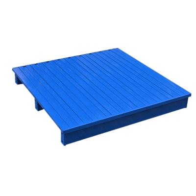 China Euro Four Warehouse Storage System Factory Outlet Metal Pallet Manufacturer Electrostatic Powder Coating / Two Way Warehouse Storage Steel Pallets For Rack for sale