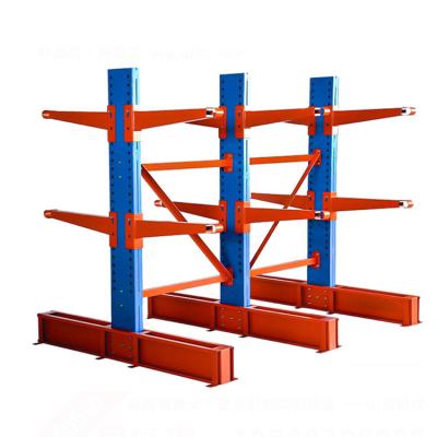 China Industrial Space Saving Pipe Shelves Arm Racking For Warehouse Storage Vertically Adjustable Heavy Duty Span Metal Cantilever Shelving Racks for sale