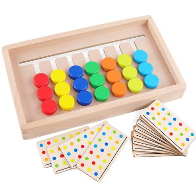 China Montessori Wooden Early Learning Toys 7 Color Game Slide Puzzle Board Maze Assorted Toy For Kid for sale