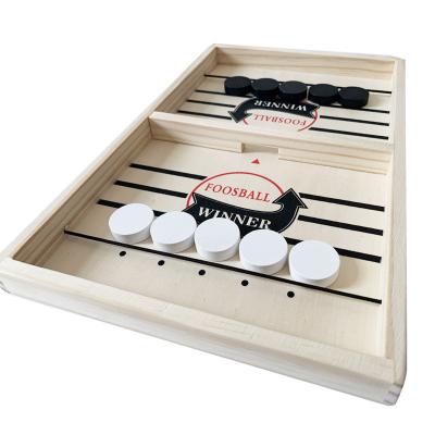 China Popular wooden wooden hockey bouncing chess board game set toy table game indoor toy for kids for sale