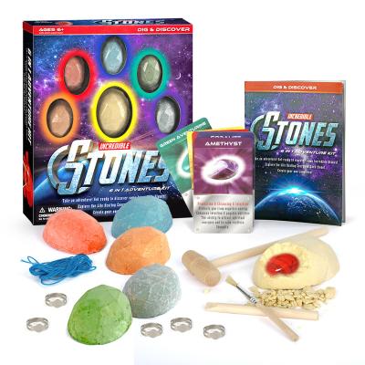 China Educational Toys Hot Selling Amazon Gemstone Excavation Kit And Ring Making Craft Toys For Kid for sale