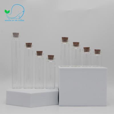 China Hot Sales Recyclable In Stock Multifunctional Storage Decorative Clear Glass Drift Bottle Vial With Cork for sale