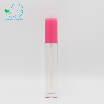 China Luxury Custom Empty Cosmetic Containers 5Ml Clear Plastic Clear Lip Gloss Empty Bottle With Brush for sale