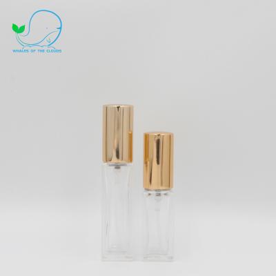 China Newcomer Wall Cosmetic Exquisite Thick Empty Travel Refillable Perfume Pump Square Glass Bottle Spray for sale