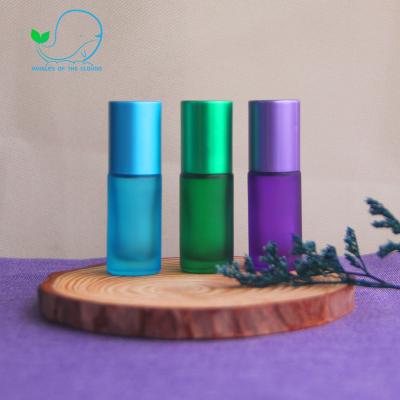 China Personal Care 3ml 5ml 10ml Color Luxury Crystal Roller Balls Matte Glass Roll On Bottles Roller Bottle for sale