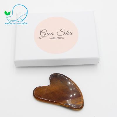 China High Quality Fashion Luxury Portable Body Custom Printing Gua Sha Tool Natural Jade for sale