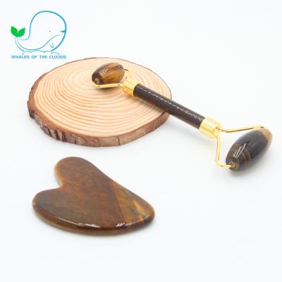 China Factory Price Luxury Body Creativity 2 In 1 Jade Roller And Gua Sha Set For Face for sale