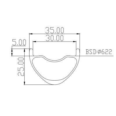 China Super Light Mountain Bikes 29er 35mm width Mountain Bike rims mtb XC carbon tubeless deep rim 25mm UD 3K 12K 3K hookless deep twill W multicolor for sale