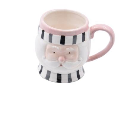 China From Hengfei Christmas Ceramic Crafts Large Dehua Ceramic Santa Coffee Mug Tea Cup Gifts For Women And Men for sale