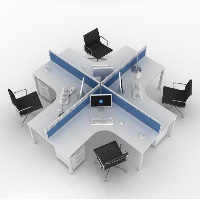 China Durable Modern Office Cubicle Workstation 4 Person Workstation Furniture for sale