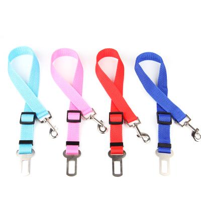 China Pre-Adjustable Leash Travel Pet Safety Seat Belt Padded Nylon Pet Pad Dog Seat Leash for sale