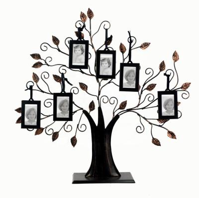 China According to your preference metal family tree of life hanging photo frames for sale