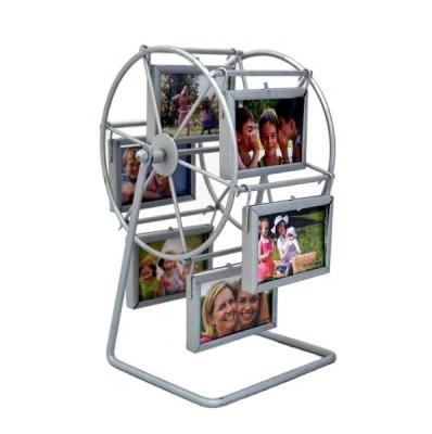 China Rotary Metal Table Top Decor Metal Photo Frame for sale