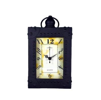 China Simple Antique Style Metal Table Clock for sale